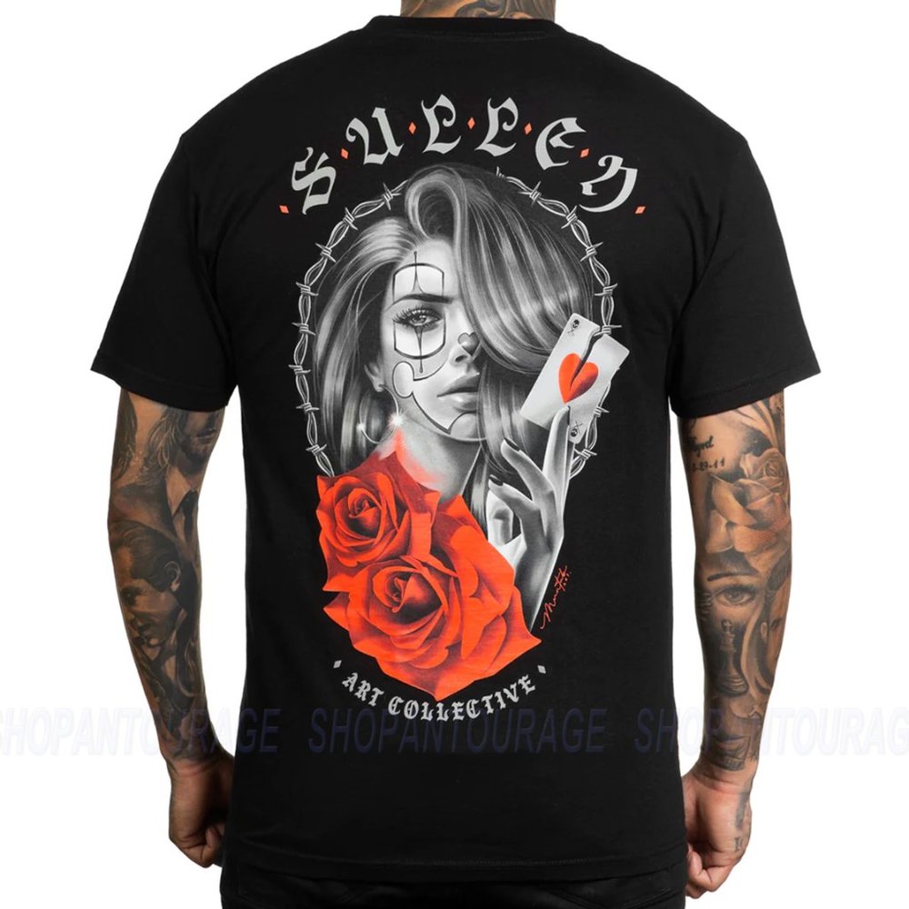 4XL & 5XL: Sullen Art Collective Broken Heart SCM5607 Short Sleeve Men`s T-shirt